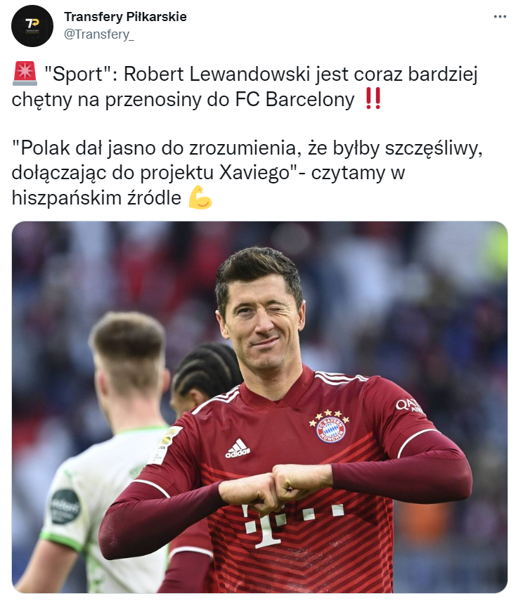 Lewy coraz bardziej CHĘTNY NA TRANSFER do TEGO klubu!